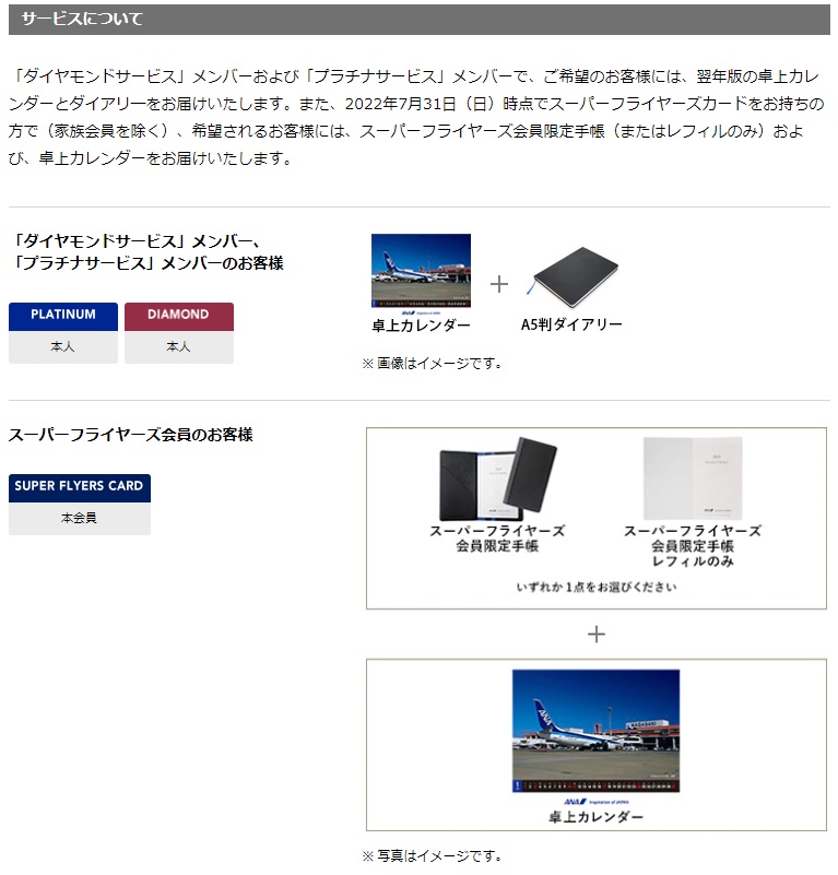 手続きをお忘れなく！ANAマイレージクラブ2023年版 ダイアリー・卓上カレンダー・会員限定手帳の申込が始まりました